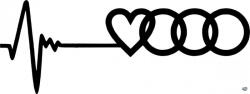 matrica. shop Audi Szívvonal matrica