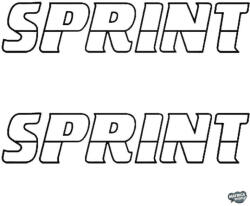 matrica. shop 2x Sprint felirat - Szélvédő matrica