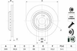 Bosch Disc frana BOSCH 0 986 479 H39 (0 986 479 H39) - automobilus