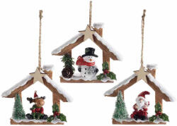 Decorer Set 9 ornamente brad Craciun polirasina 10.5x9 cm (A55.38.00)