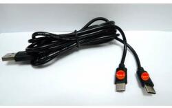 TRIPLE 9 Cablu USB de 120 cm și 2x USB de tip C1/43 (23464)