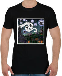 printfashion scary night - Férfi póló - Fekete (14461470)