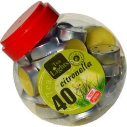ADMIT Lumânări tip pastilă cu parfum de citronellă, în borcan, 40 buc. - Admit Tea Light Citronella