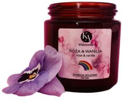 KaWilamowski Lumânare parfumată din soia Trandafir și vanilie - KaWilamowski Rose & Vanilla 100 ml