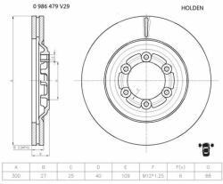 Bosch Disc frana BOSCH 0 986 479 V29 (0 986 479 V29) - automobilus