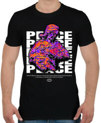 printfashion Streetwear peace - Férfi póló - Fekete (14432502)