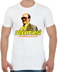 printfashion Legénybúcsú, de semmi buzulás - Férfi póló - Fehér (14434205)