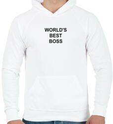 printfashion World's best boss - The Office - Férfi kapucnis pulóver - Fehér (14260778)