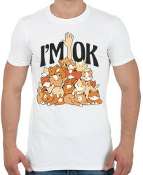 printfashion Cica kupac - Férfi póló - Fehér (14275549)
