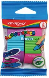 Keyroad PVC mentes radír 2 db/bliszter Elastic Touch vegyes színek