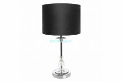  Monik asztali lámpa bársony búrával Fekete/ezüst 30x30x53 cm