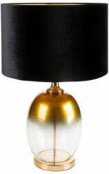 Kaja 01 asztali lámpa bársony búrával Fekete/arany 40x70 cm