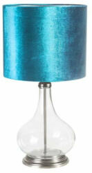  Kim 02 asztali lámpa bársony búrával Türkiz 32x32x61 cm