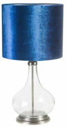  Kim 03 asztali lámpa bársony búrával Gránátkék 32x32x61 cm