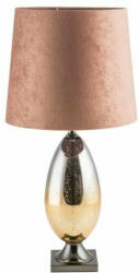 Kayla 01 asztali lámpa bársony búrával Téglavörös/ezüst/arany 38x75 cm
