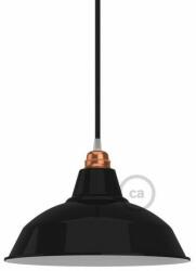 Creative-Cables Bistrot lámpabúra polírozott fémből E27-es vasalattal, 30 cm átmérőjű fekete (KPAM10VNL)