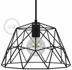 Creative-Cables Dome XL meztelen kalitkás fém lámpabúra E27 lámpatartóval fekete (KPAM23VNO)