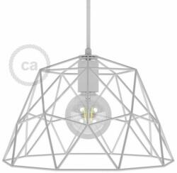 Creative-Cables Dome XL meztelen kalitkás fém lámpabúra E27 lámpatartóval fehér (KPAM23VBL)