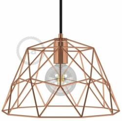 Creative-Cables Dome XL meztelen kalitkás fém lámpabúra E27 lámpatartóval réz (KPAM23VRL)