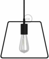 Creative-Cables Fém Duedì Base lámpabúra fém lámpatartó borítással és E27 lámpatartóval fekete (KPAM18VNONER)
