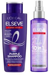 L'Oréal Elseve Color-Vive Purple Shampoo set șampon 200 ml + fără clătire 150 ml pentru femei