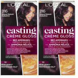 L'Oréal Casting Creme Gloss set 2x vopsea de păr 48 ml Nuanţă 316 Plum pentru femei