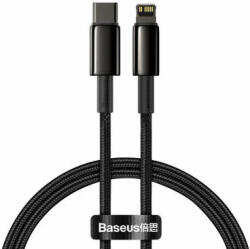 Baseus Cablu Date/Incarcare Baseus USB-C - Lightning Tungsten Gold 20W 1m Negru