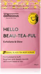 delhicious HELLO BEAU-TEA-FUL ORIGINAL BLACK TEA exfoliant de corp pentru matifiere 100 g