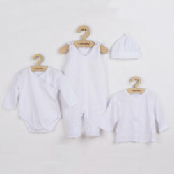 4-részes baba együttes újszülötteknek New Baby I AM fehér - 62 (3-6 h)