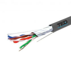 Ted Electric Cablu FTP cat. 5e SUFA cupru integral 0, 5 manta PVC gri tambur 305ml TED Wire Expert TED002419 BBB (A0115389) - vexio