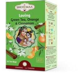 Shoti Maa bio loving zöld tea, narancs és fahéj tea 16x2g 32 g - vital-max
