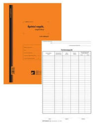  2x25lapos tömb + 9db 2lapos garnitúra " Építési napló, naplórész" nyomtatvány (B.ETI.820/UJ/V)