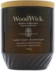 WoodWick ReNew Lavender & Cypress lumânare mijlocie 184 g