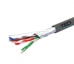 Ted Electric Cablu FTP cat. 5e cupru integral 0, 52 24AWG FLUKE PASS rola 305ml TED Wire Expert TED002396 BBB (A0115387) - pcone