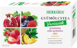 Herbária gránátalma, erdei gyümölcs, eper és ananász ízű filteres gyümölcstea variációk 4x5filter