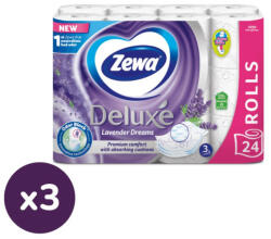 Zewa Deluxe Lavender Dreams 3 rétegű toalettpapír (3x24 tekercs) - pelenka