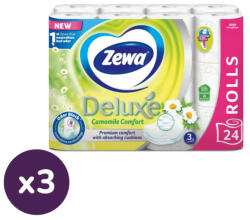 Zewa Deluxe Camomile Comfort 3 rétegű toalettpapír (3x24 tekercs) - pelenka