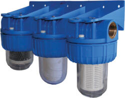 TITAN Filtre de apa TITAN 3 x 5, cu1 2, in linie pentru filtrare mecanica cu 3 cartuse filtrante - nylon + polipropilena + carbune activ