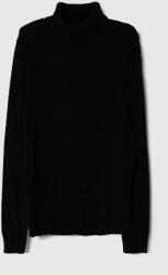 Benetton gyerek gyapjúkeverékből készült pulóver fekete, könnyű - fekete 122