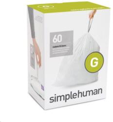 simplehuman CW0257 G-típusú egyedi méretezésű szemetes zsák újratöltő csomag (60 db) (CW0257)