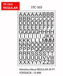  Etichete cu litere, A-Z, 2 folii/set, TANEX -10mm regular (TX-STC503)