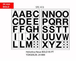  Etichete cu litere, A-Z, 2 folii/set, TANEX -24mm bold (TX-STC513)