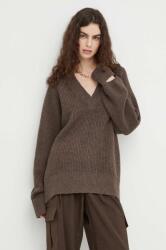 Herskind gyapjú pulóver női, barna - barna M - answear - 110 990 Ft