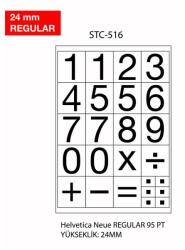  Etichete cu cifre, 0-9, 2 folii/set, TANEX - 24mm regular (TX-STC516)
