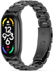 Xiaomi Mi Smart Band 7, fém pótszíj, TP Stainless, fekete