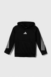 Adidas gyerek felső fekete, nyomott mintás, kapucnis - fekete 116 - answear - 25 990 Ft