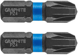 GRAPHITE Set biti de impact PZ4X25mm 1/4" 2buc. GRAPHITE 56H506 (56H506)