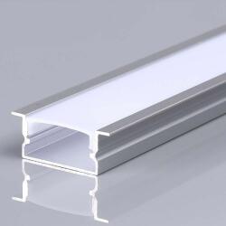 V-TAC 26mm széles, süllyeszthető alumínium LED szalag profil fehér fedlappal 2m - SKU 23175 (23175)