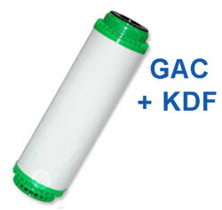  GAC aktívszén+KDF szűrőbetét 10″ (FCCBKDF)