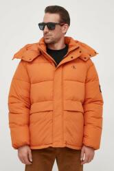 Calvin Klein Jeans rövid kabát férfi, narancssárga, téli - narancssárga XL